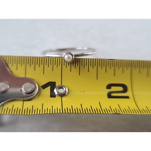 Silpada 925 Sterling Silver Real Pearl Ring, Size US 10.5 Vintage - Picture 9 of 10